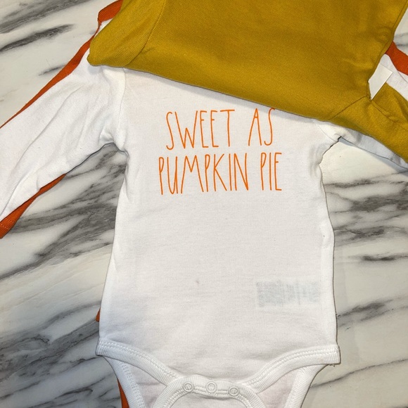 Rae Dunn fall baby onesies size 3-6 months - Picture 2 of 3